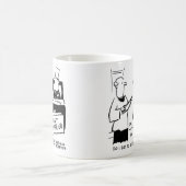 2つの結婚テーマの漫画。 コーヒーマグカップ (中央)