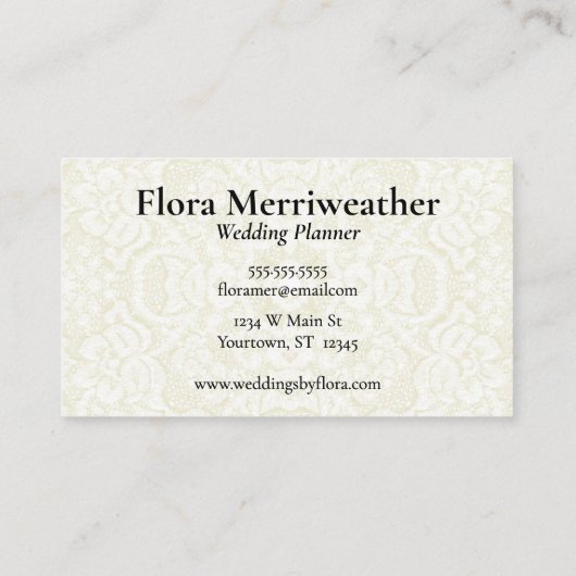 2つの結婚リングや輪ウェディングプランナー 名刺 (裏面)