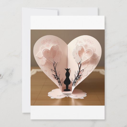 2つの絡み合ったハート：愛とローマのシンボル 招待状 (正面)