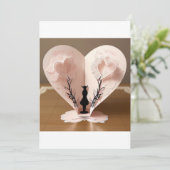 2つの絡み合ったハート：愛とローマのシンボル 招待状 (スタンド正面)