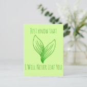 2つの緑葉の ポストカード (スタンド正面)