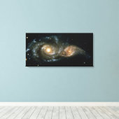 2つの緩和曲線銀河系 キャンバスプリント (インサイチュ (ウッドフロア))