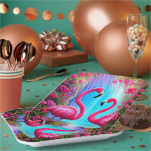 2つの美しいピンクのフラミンゴのラブグラフィック