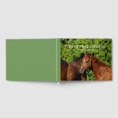 2つの美しい栗の馬の牧場/ホスピタリティ ゲストブック (全面)