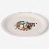 2つの美しい馬ウェスタンボホ ペーパープレート (アングル)