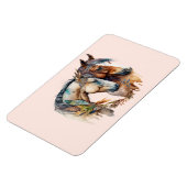 2つの美しい馬ウェスタンボホ マグネット (左側)