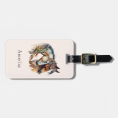 2つの美しい馬ウェスタンボホ ラゲッジタグ (正面横)