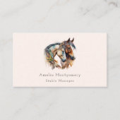 2つの美しい馬ウェスタンボホ 名刺 (正面)