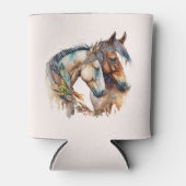 2つの美しい馬ウェスタンボホ 缶クーラー (正面)