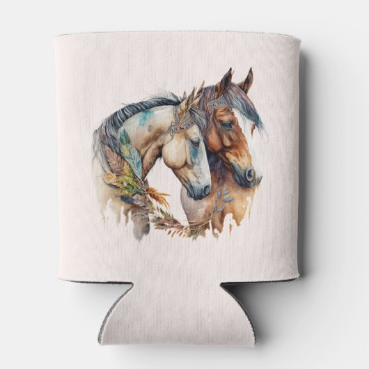 2つの美しい馬ウェスタンボホ 缶クーラー (裏面)