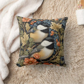 2つの美しい黒のキャップ付き《鳥》アメリカゴガラ クッション (ブランケット)