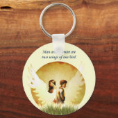 2つの翼 キーホルダー (正面)