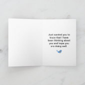 2つの考え青い鳥と木を持っているあなた方の カード (内部)