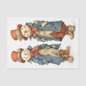 2つの背の高い予測できな水カラー雪だるまDS5Rデコページ 薄葉紙 (正面)