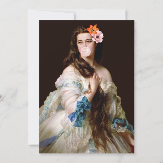 2つの花を持つバブルガムディーバ サンキューカード (正面)