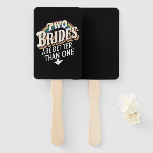 2つの花嫁は1つのレズビアンよりも優結婚れている ハンドファン (正面&裏面)