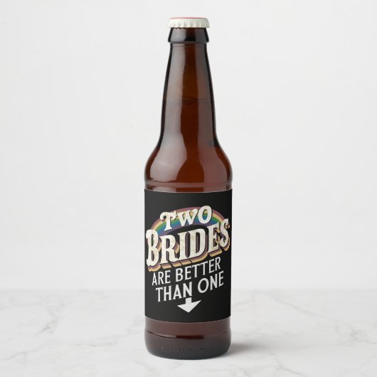 2つの花嫁は1つのレズビアンよりも優結婚れている ビールラベル (正面)