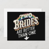 2つの花嫁は1つのレズビアンよりも優結婚れている ポストカード (正面/裏面)