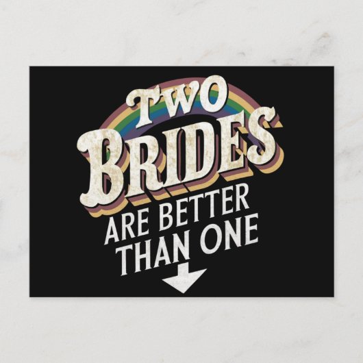 2つの花嫁は1つのレズビアンよりも優結婚れている ポストカード (正面)