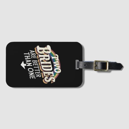 2つの花嫁は1つのレズビアンよりも優結婚れている ラゲッジタグ (正面横)