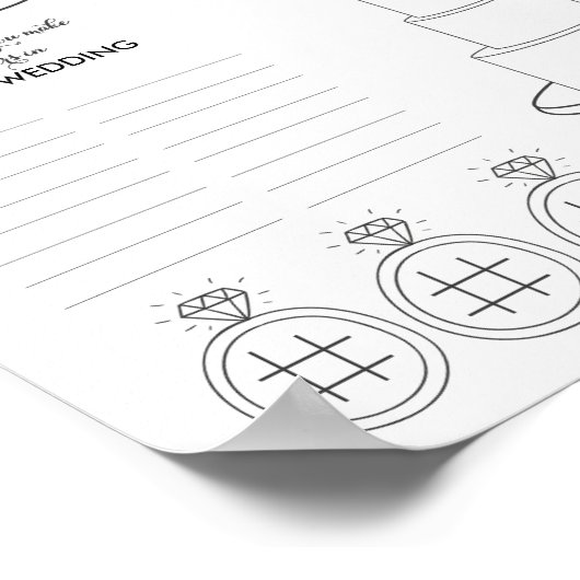 2つの花嫁ゲイ結婚のワードゲームアクティビティページ ポスター (角)