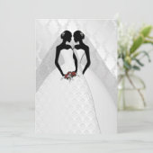 2つの花嫁ブライダルガウンエレガントな結婚式 招待状 (スタンド正面)