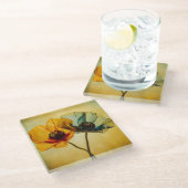 2つの花 ガラスコースター (アングル)