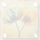 2つの花 ガラスコースター (裏面)