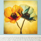 2つの花 キャンバスプリント (インサイチュ (ウッドフロア))