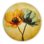 2つの花 セラミックノブ (正面)