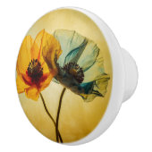 2つの花 セラミックノブ (右)