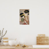 2つの芸者日本のヴィンテージ ポスター (キッチン)