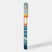 2つの芸術的ジャンピングドルフィンズサンセット海 Case-Mate iPhoneケース (裏面 / 右)