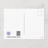 2つの若い長い耳のフクロウDIYはがき シーズンポストカード (裏面)