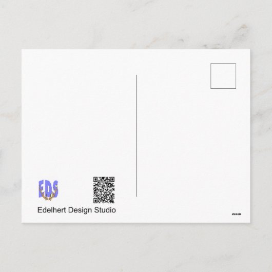 2つの若い長い耳のフクロウDIYはがき シーズンポストカード (裏面)