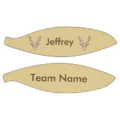 2つの茶色のオスのトロフィーディアヘッズ大きな〔雄ジカの〕枝角 バスケットボール (パネル)