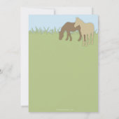 2つの茶色のポニーズボーイの赤ちゃんシャワー 招待状 (裏面)