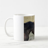 2つの茶色の野生の馬のヌズリング コーヒーマグカップ (左)