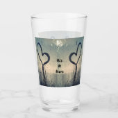 2つの蒸し暑いハートズザーズ&ザーズ・カップル タンブラーグラス (正面)