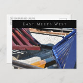 2つの蒸気エンジン、東は西に会う、ゴールデンスパイク ポストカード (正面/裏面)
