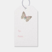 2つの蝶スケッチグラフィック結婚のギフトラベル ギフトタグ (裏面)