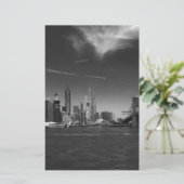 2つの製品でパノラマ ブラック＆ホワイト ブルックリンをご覧ください 便箋 (スタンド正面)