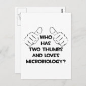 2つの親指と愛する微生物学 ポストカード (正面/裏面)
