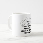2つの親指…スペインの先生 コーヒーマグカップ (正面左)
