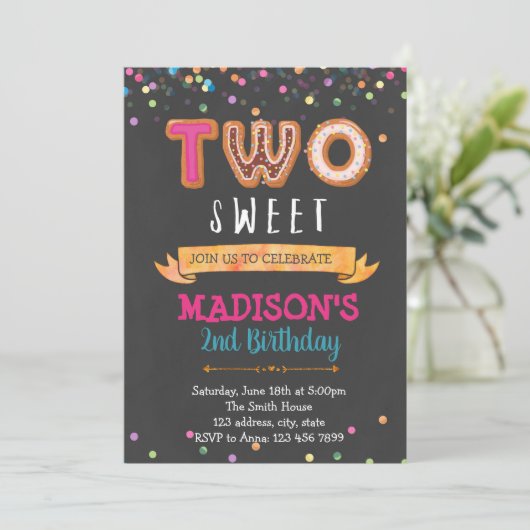 2つの誕生日パーティーの招待 招待状 (スタンド正面)