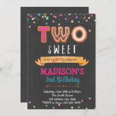 2つの誕生日パーティーの招待 招待状 (正面/裏面)