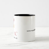 2つの調子のコーヒー・マグ- MYNのロゴ ツートーンマグカップ (中央)