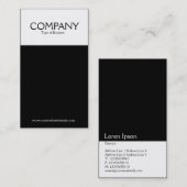 2つの調子の垂直(B&W) 名刺 (正面/裏面)