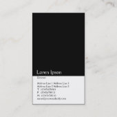 2つの調子の垂直(B&W) 名刺 (裏面)