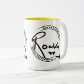 2つの調子の岩が多いフリントストーンのマグ ツートーンマグカップ (正面右)